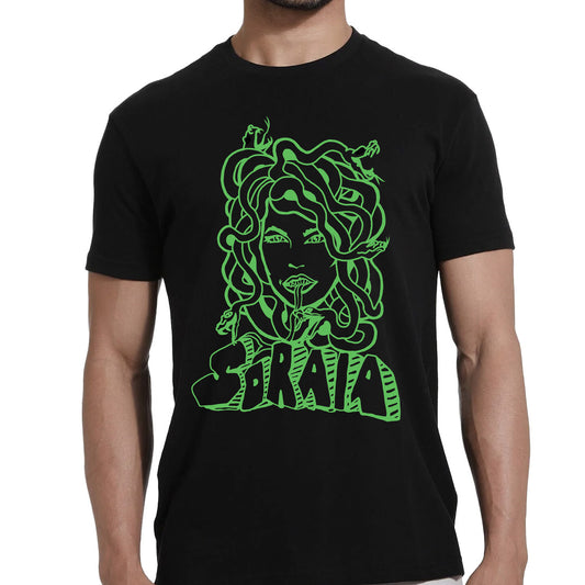 PREORDER: Fierce Zoudusa (Green Ink on Black Tee w/ Block Lettering)