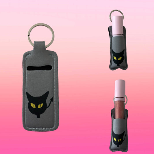 ACCESSORY BUNDLE: Wristlet Keychain/Chapstick Keychain/ Large Vena Cava Cats Sticker Pack