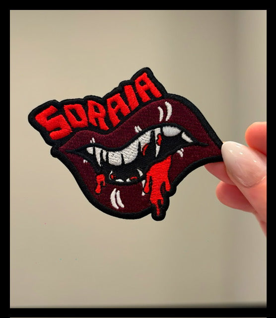 *JUST IN* Embroidered 3" x 3" Lips Logo Patches (Pins-On and Irons-On)