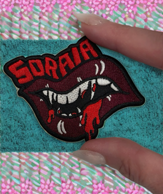 *JUST IN* Embroidered 3" x 3" Lips Logo Patches (Pins-On and Irons-On)