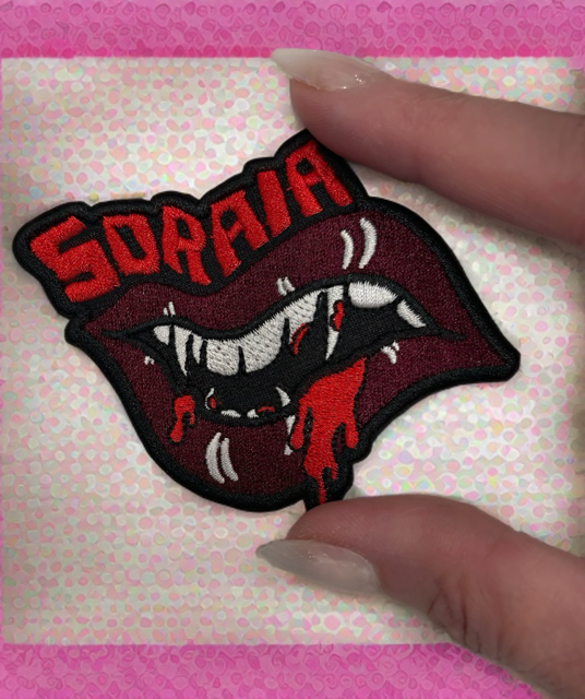 *JUST IN* Embroidered 3" x 3" Lips Logo Patches (Pins-On and Irons-On)